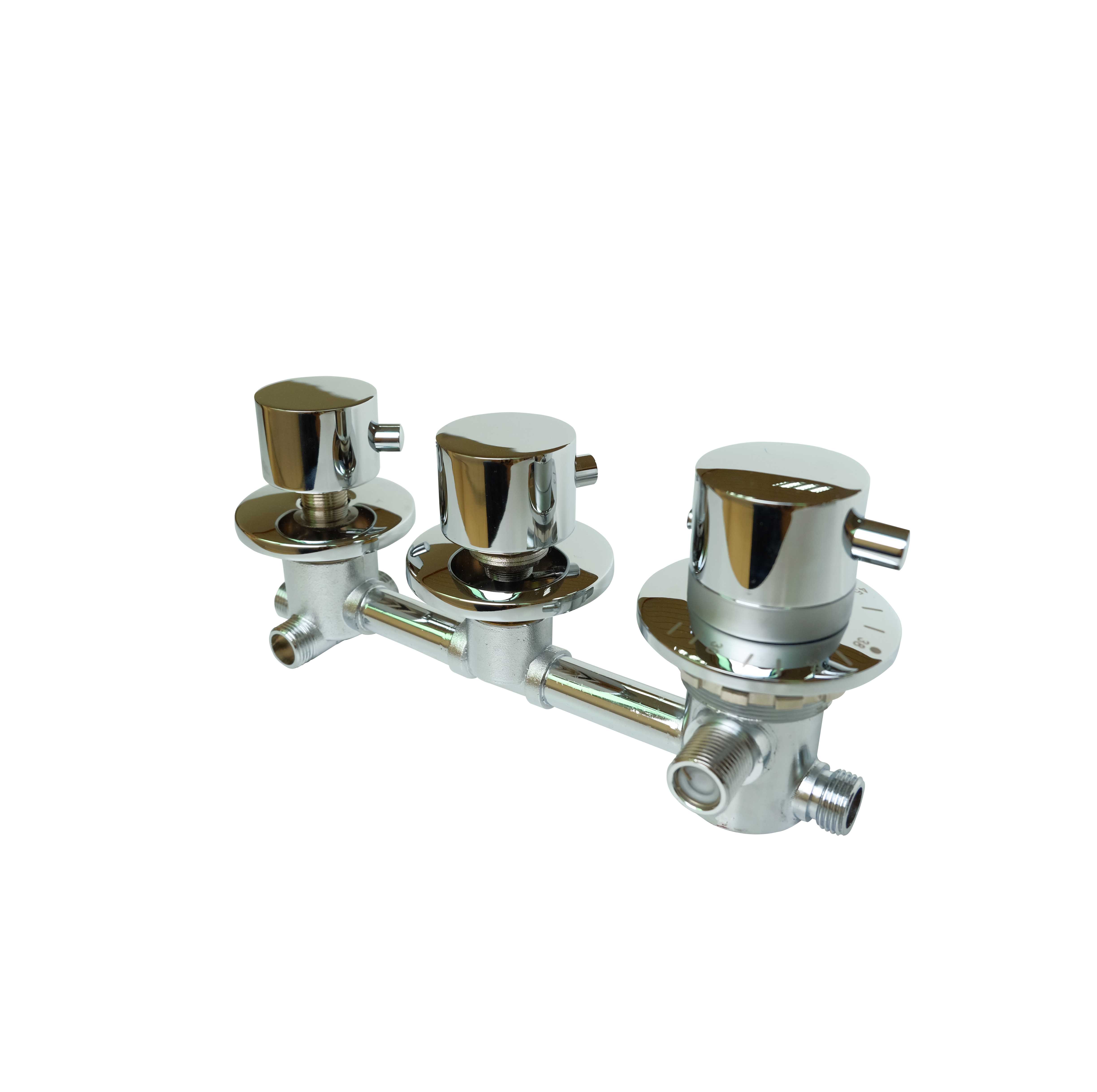 Thermostatic connected three function valve